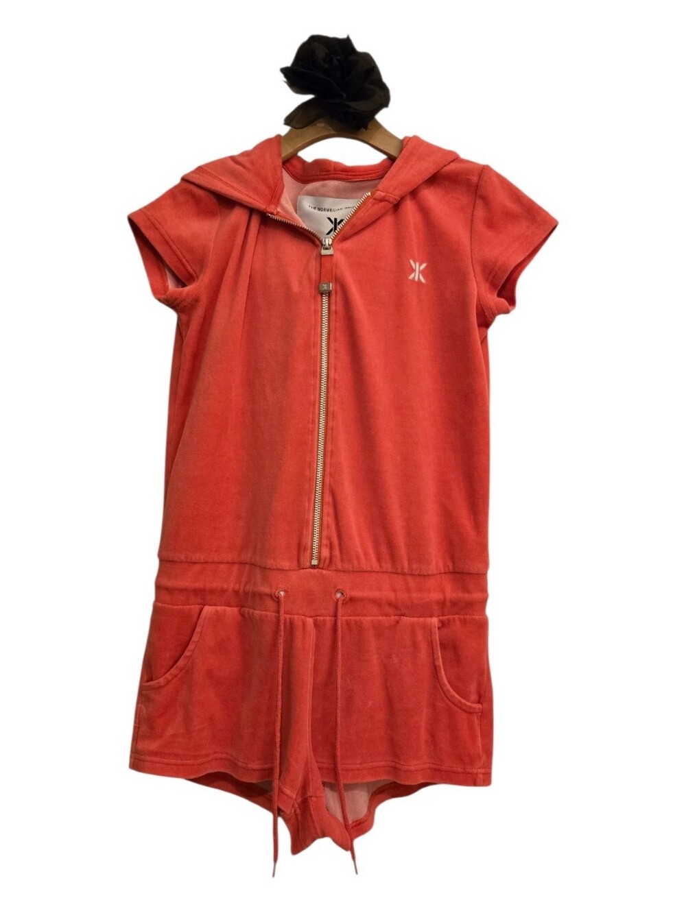 One Piece Norway Original Designer Soft Coral Short Sleeve Romper Size S